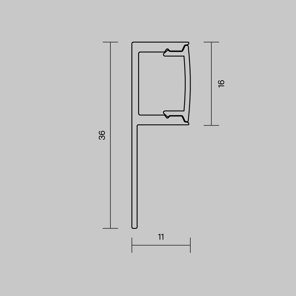 Алюминиевый встраиваемый профиль Maytoni 636001