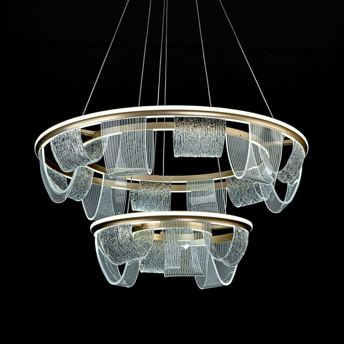Подвесная люстра LED4U L7706-800-460 GD