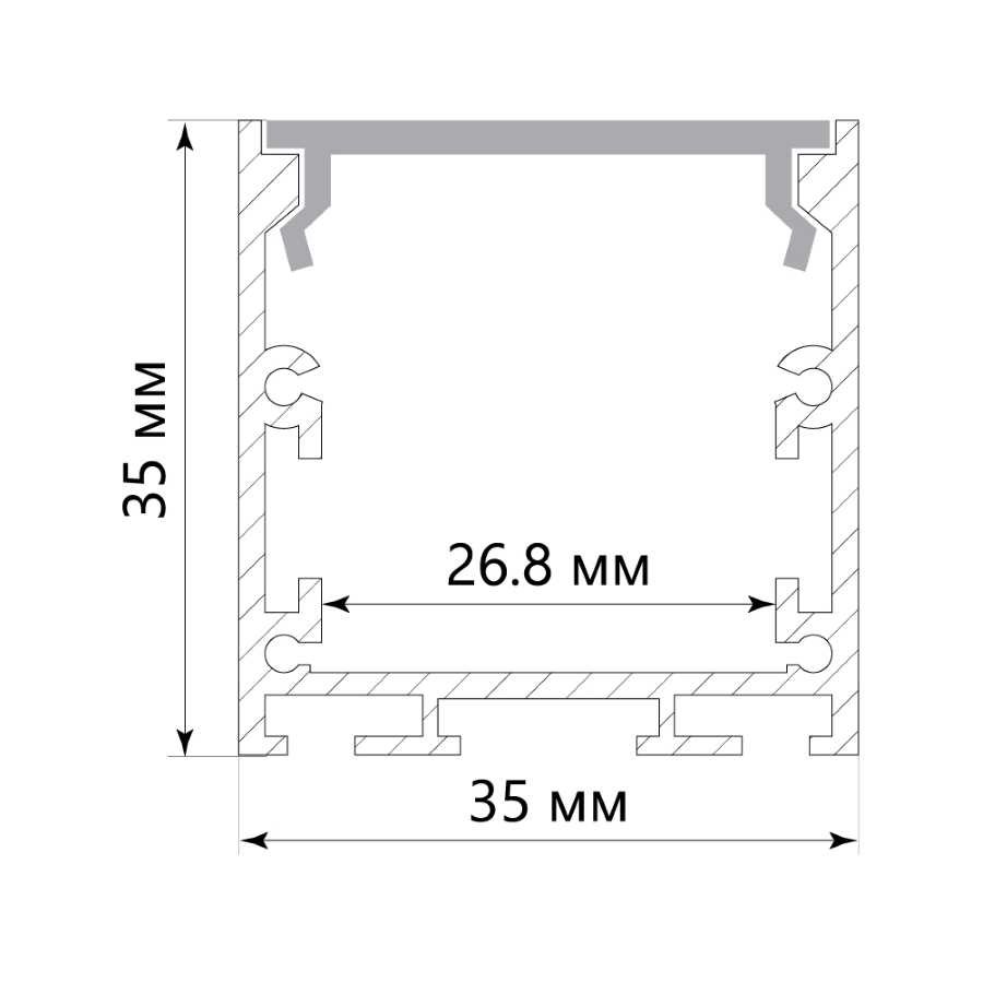Профиль алюминиевый накладной Feron Линии света CAB256 10372