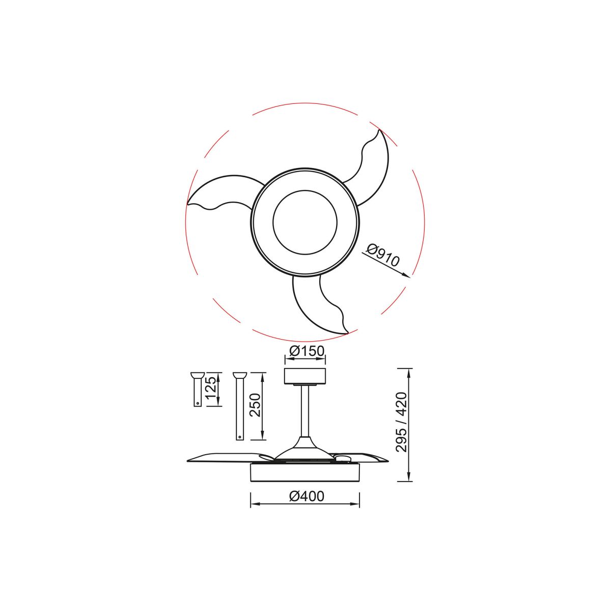 Люстра-вентилятор Mantra Niseko Fan 9092