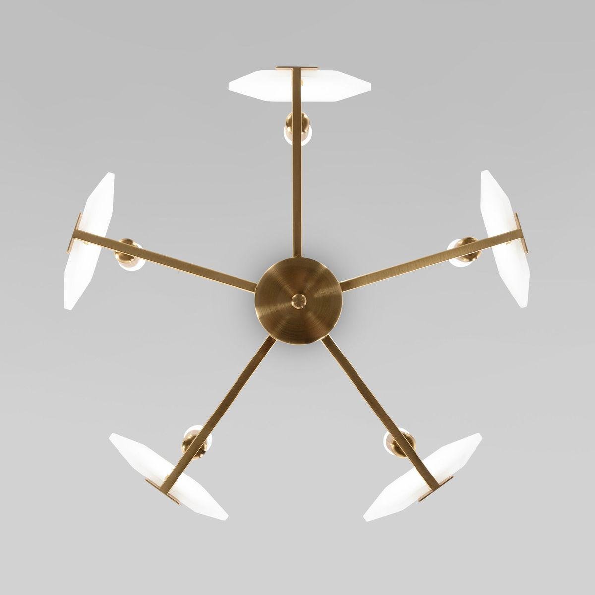Потолочная люстра Eurosvet Marble 60158/5 латунь Smart a065049