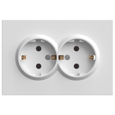 Розетка 2-местная с защитной шторкой Stekker RST16-5114-01 Эмили 49882